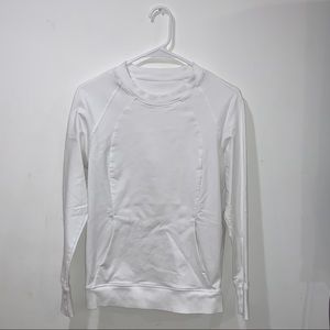 Lululemon white scuba crew